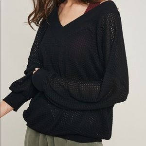 NWT Off The Shoulder Black Pullover Sweater
